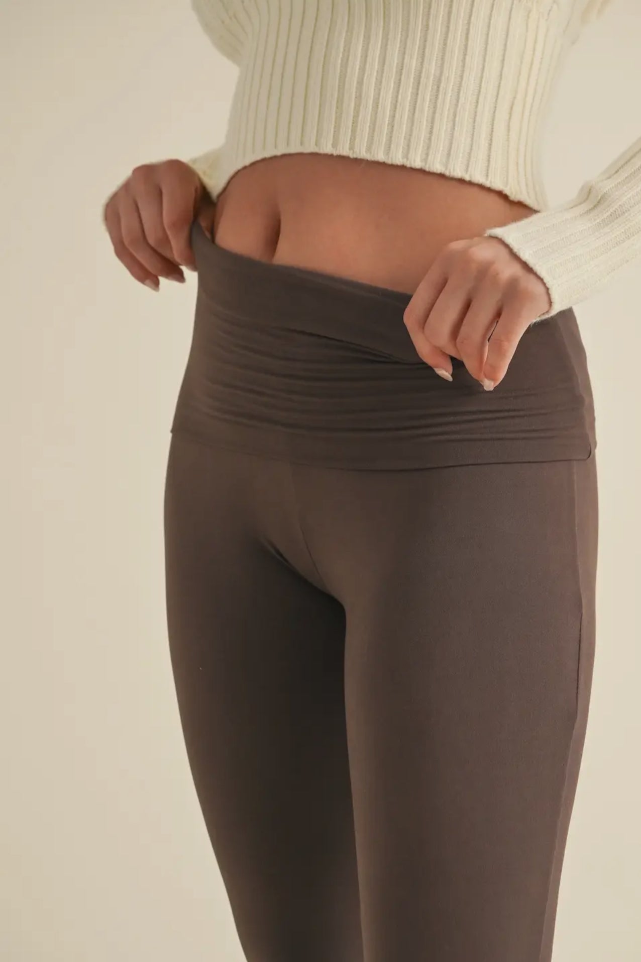 Espresso Baby Foldover Flare Pants