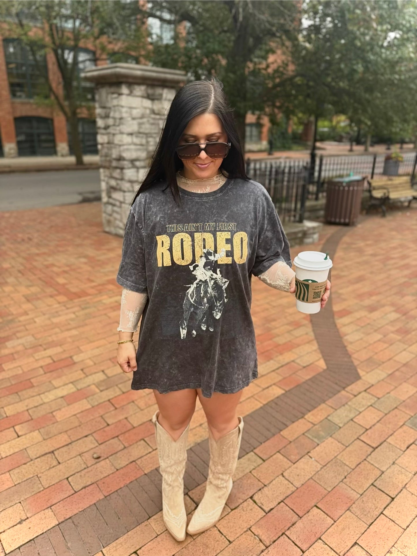 Not My First Rodeo Graphic Tee Black