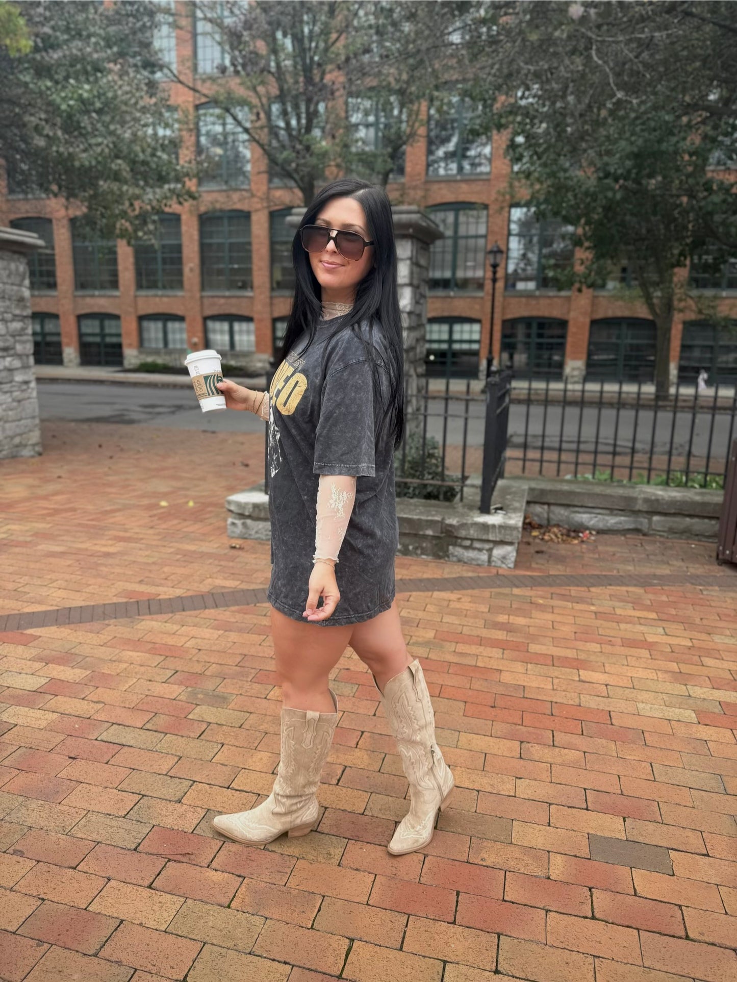 Keep It Western Embroidered Pointed Toe Boots Beige