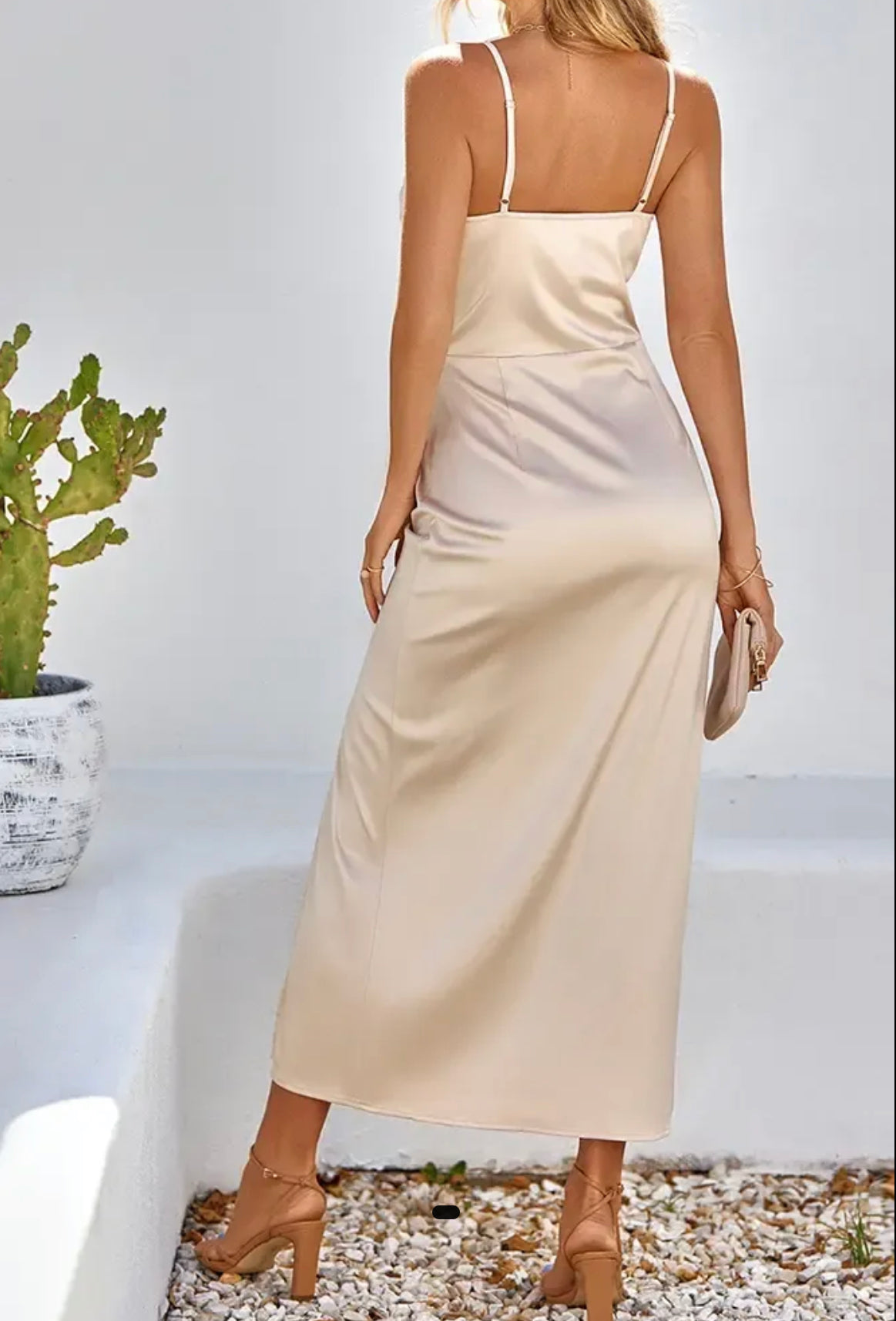 Champagne Nights Silk Dress
