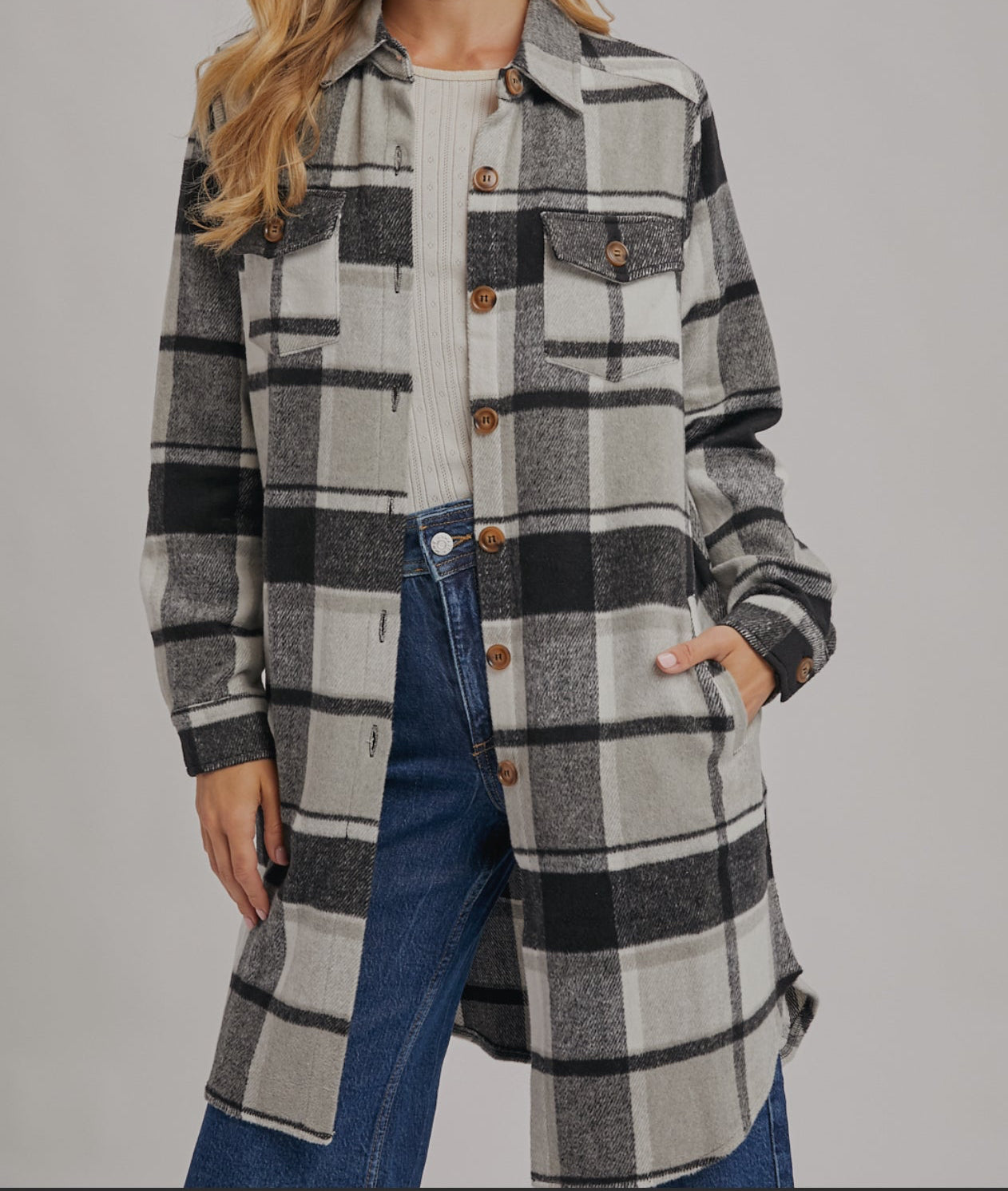 Pick of The Patch Shacket Black