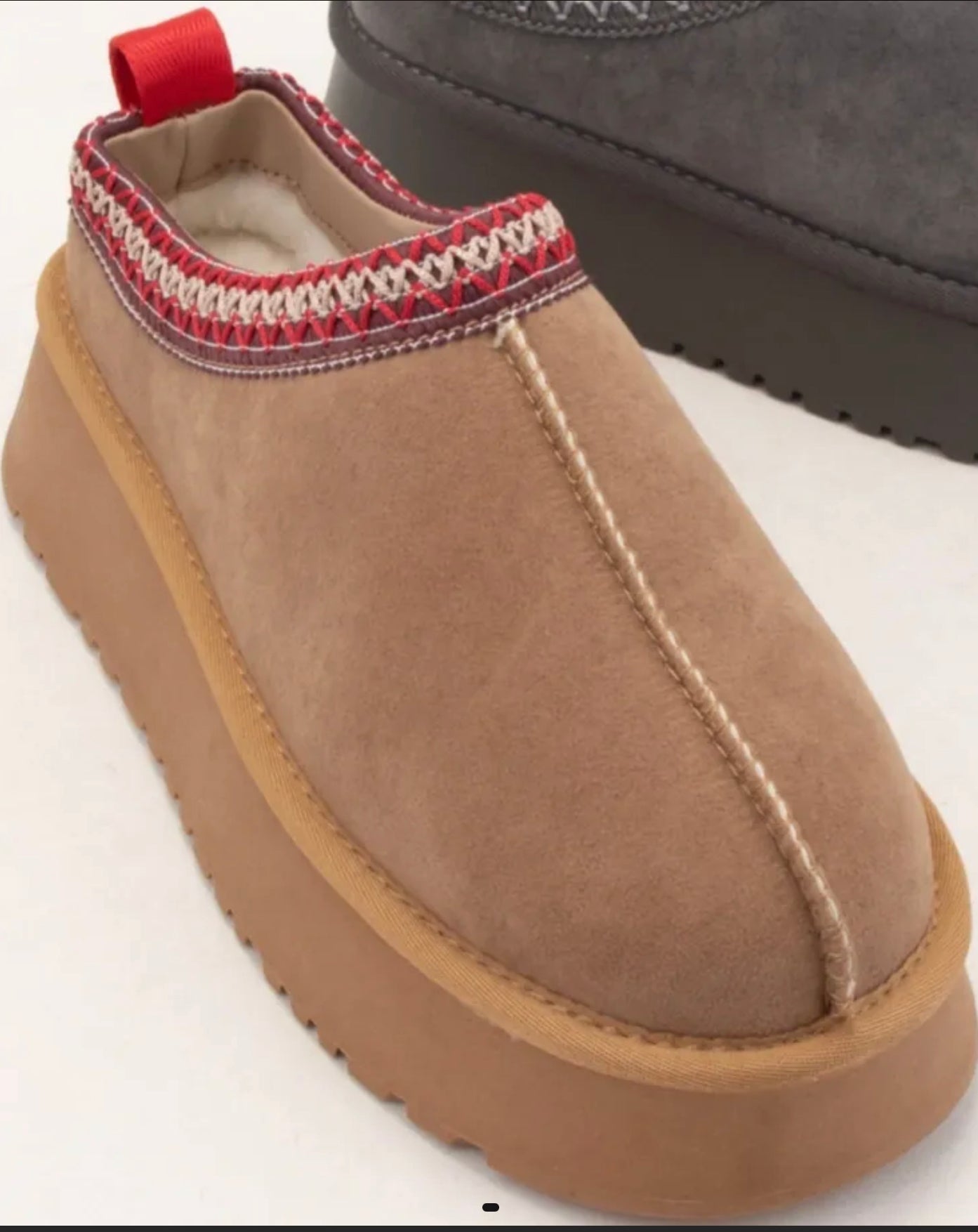 Cozy Cloud Platform Slippers Camel