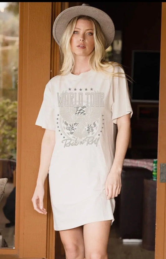 Rock and Roll Graphic Tee Dress