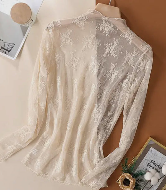 Alleecia Mesh Top Beige