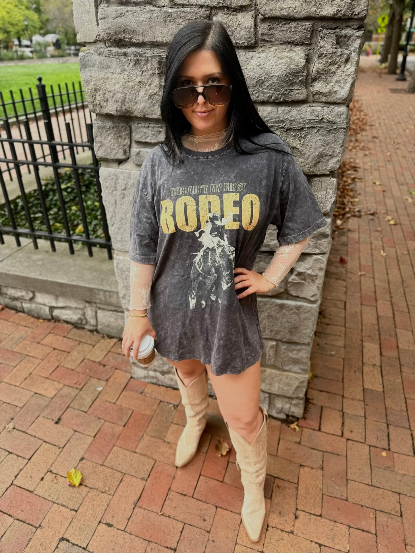 Not My First Rodeo Graphic Tee Black