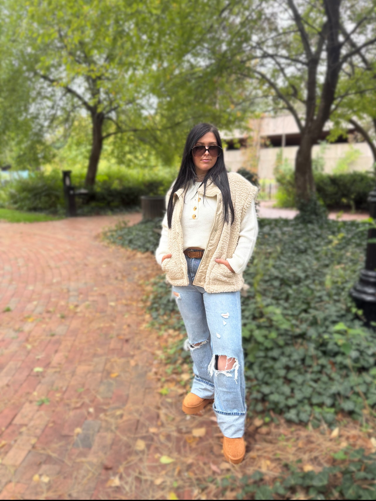 Gilmore Girl Button Down Sweater Beige