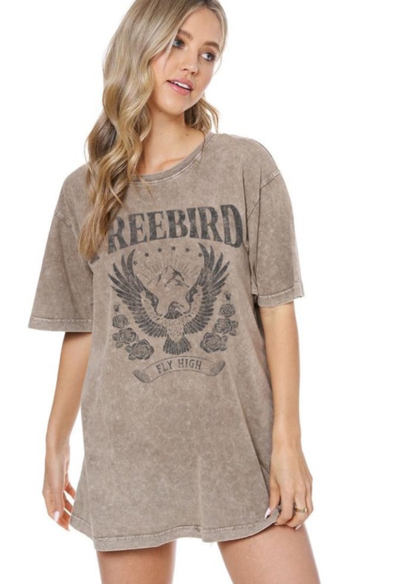 FreeBird Graphic Tee- Mocha