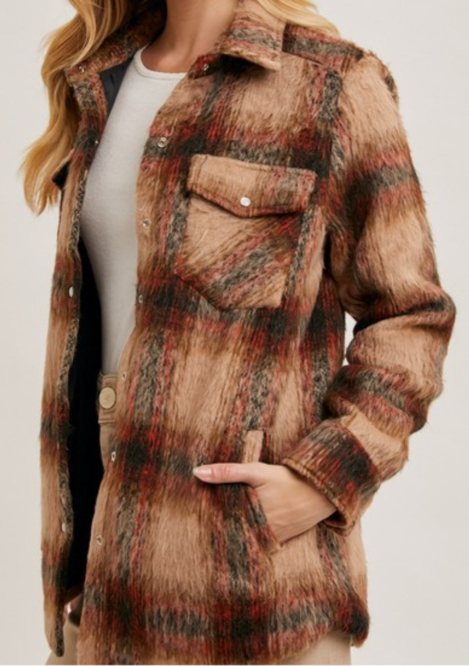 By The Fire Shacket Taupe