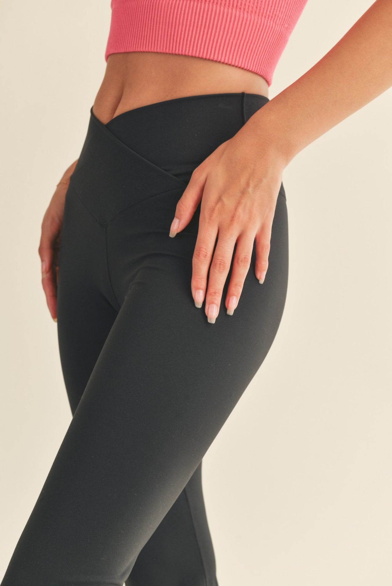 Black Crossover Flare Legging