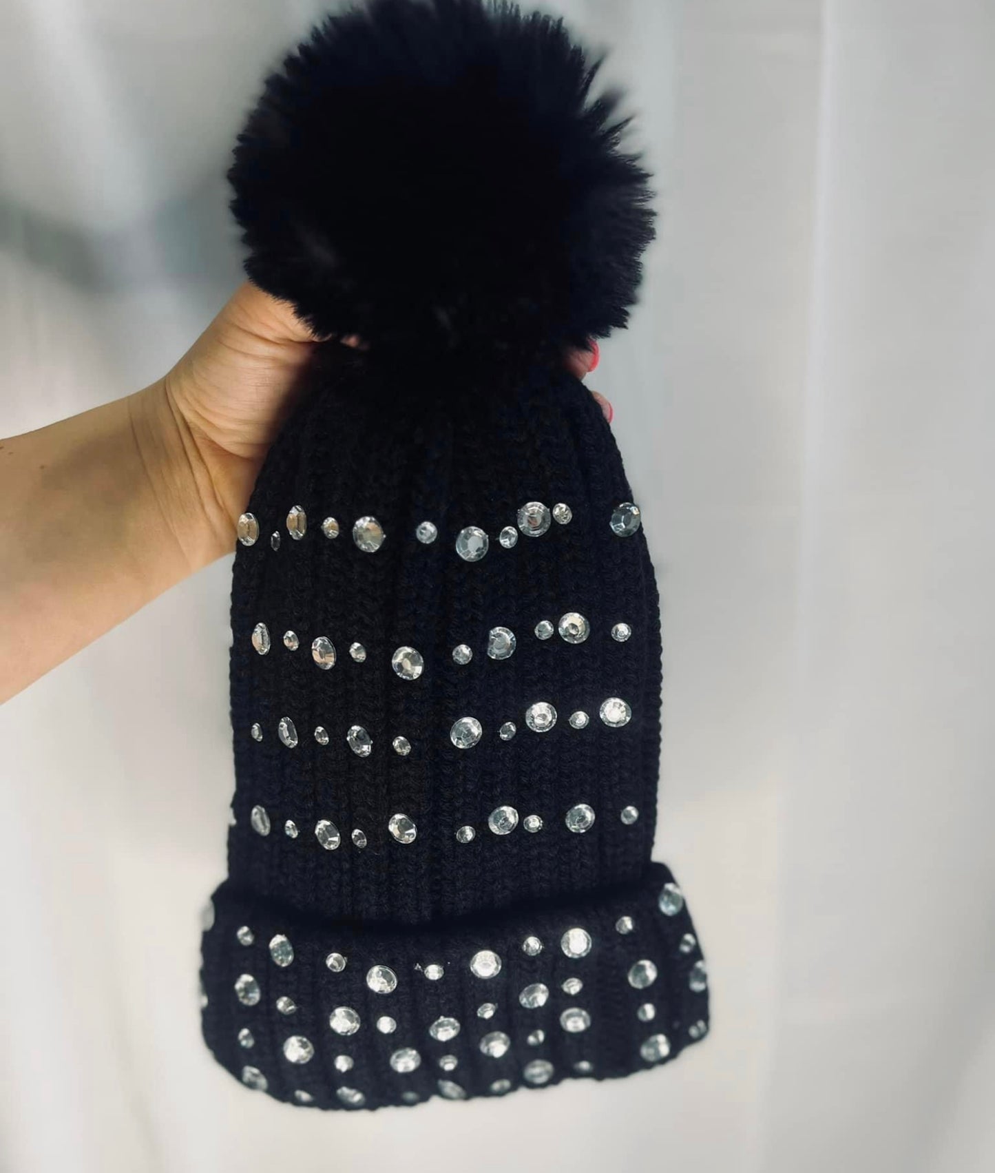 Rhinestone Winter Hat