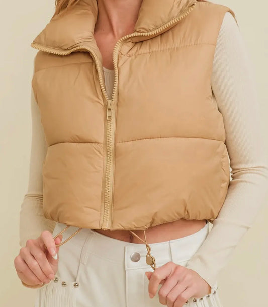 Cloud Nine Cropped Puffer Vest