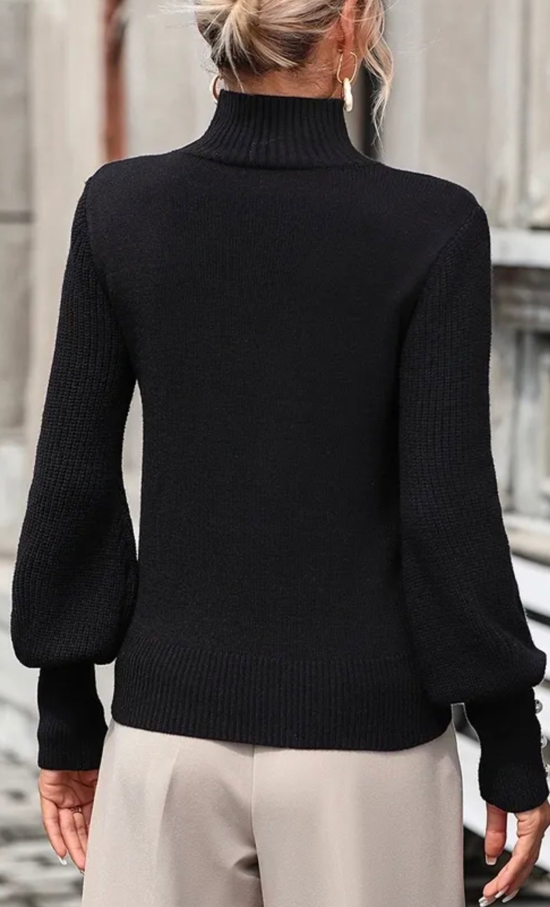 Winter Wonderland Turtleneck- Black