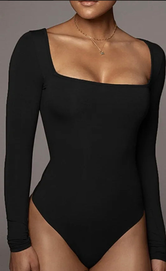 Basic Babe Bodysuit-Black