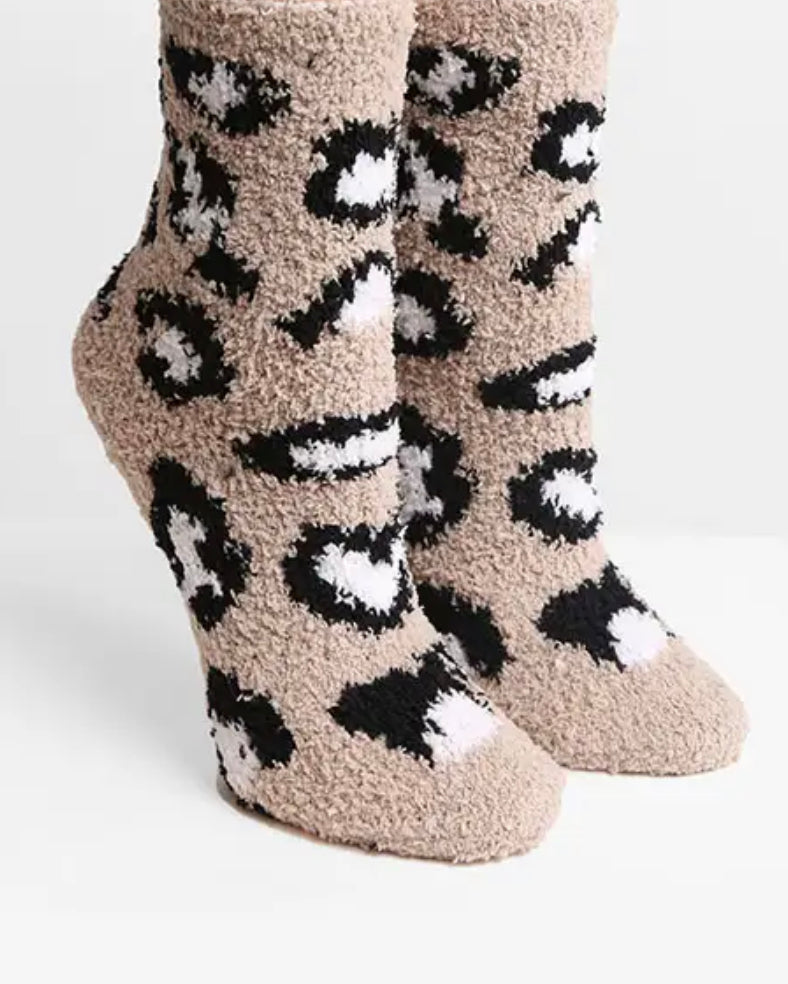 Cheetah Slipper And  Sock Bundle