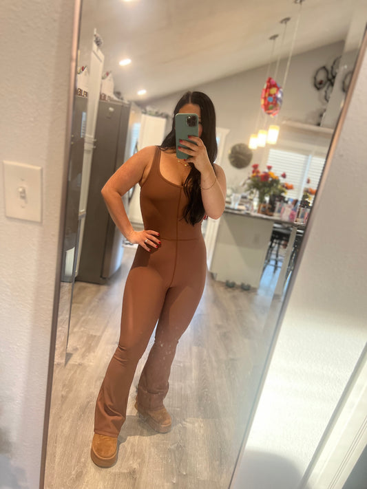 Cozy Season Jumpsuit Camel