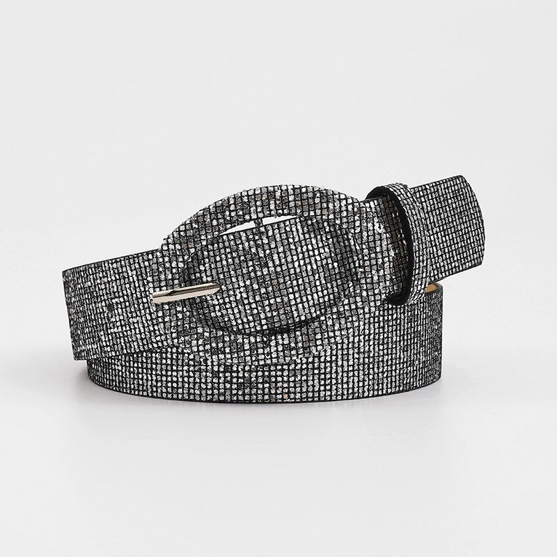 Grey Bedazzled Belt