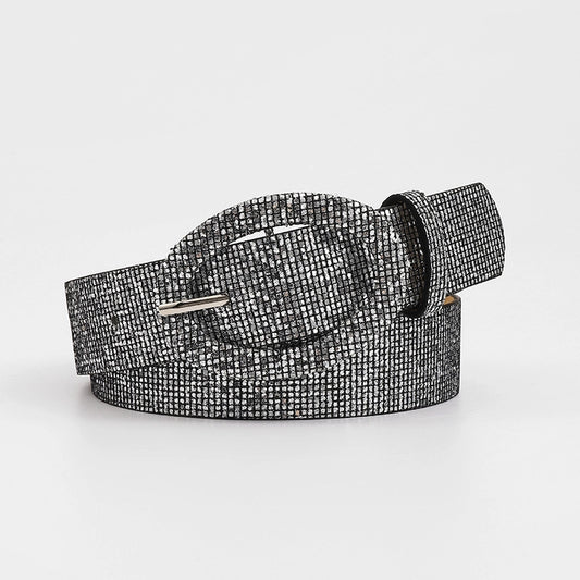 Grey Bedazzled Belt
