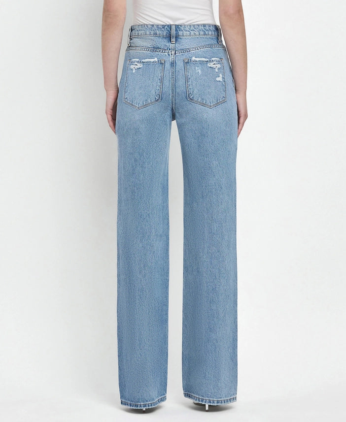 90's Vintage Super High Rise Flare Jeans